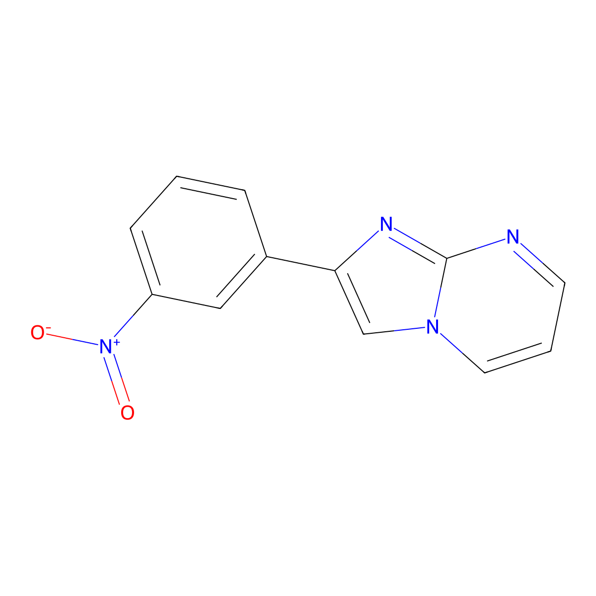 2-(3-Nitrophenyl)imidazo[1,2-a]pyrimidine molecular structure, CAS 134044-50-1