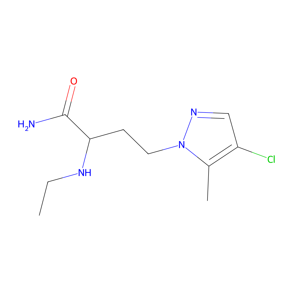 4-(4-Chloro-5-methyl-1h-pyrazol-1-yl)-2-(ethylamino)butanamide molecular structure, CAS 1340442-89-8