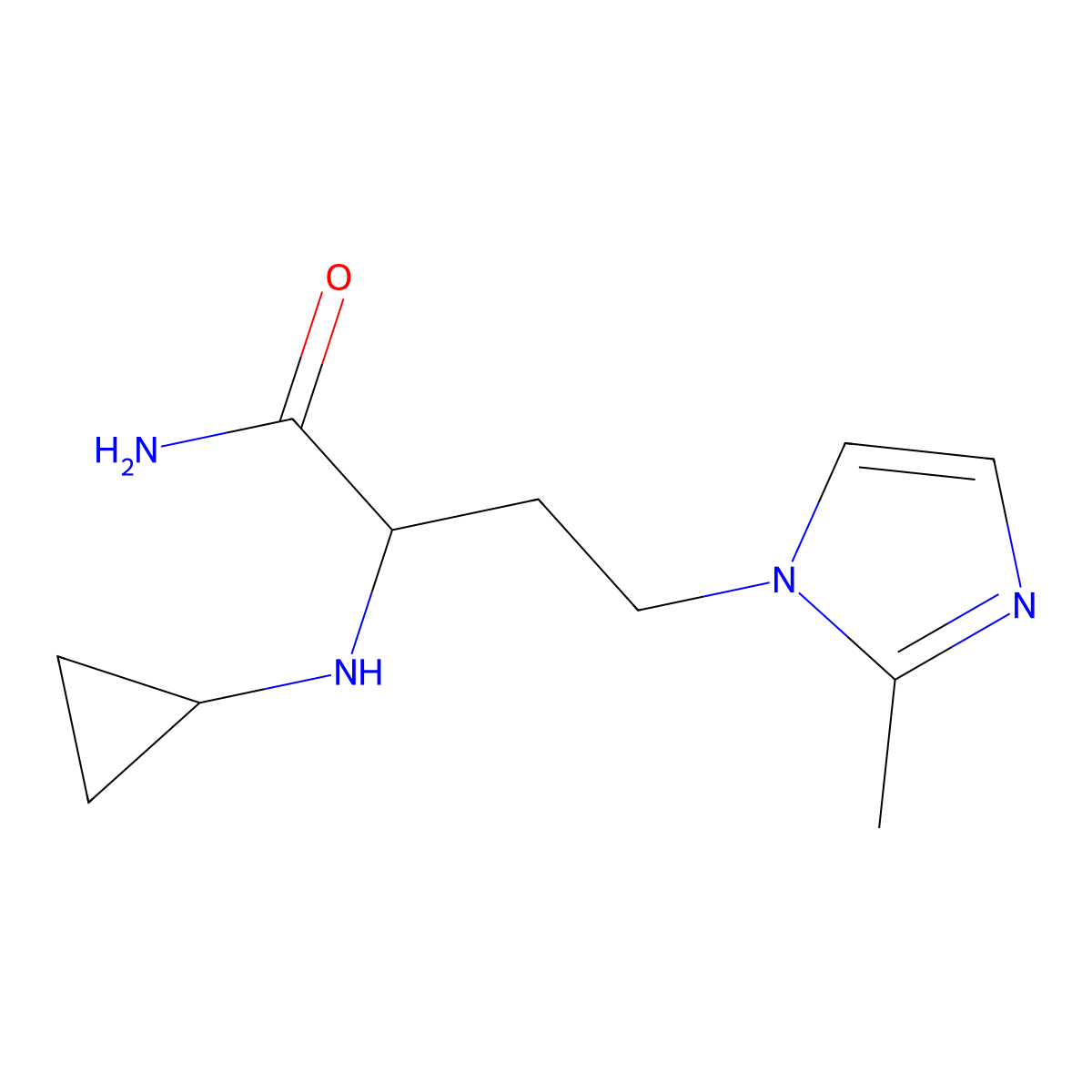 2-(Cyclopropylamino)-4-(2-methyl-1h-imidazol-1-yl)butanamide molecular structure, CAS 1340444-71-4