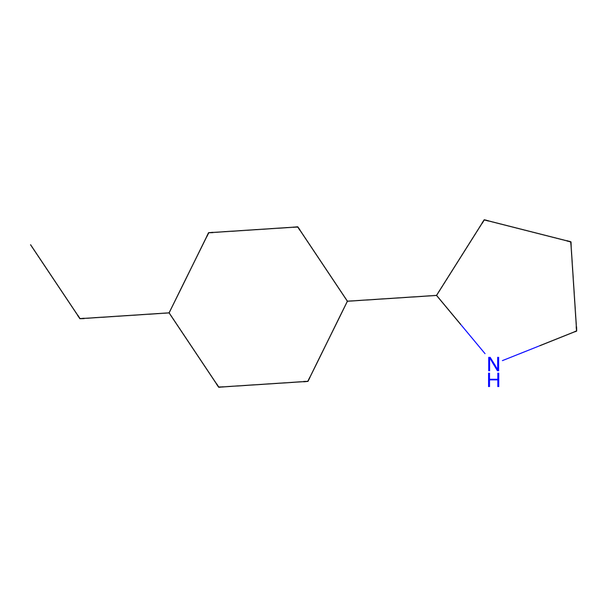 2-(4-Ethylcyclohexyl)pyrrolidine molecular structure, CAS 1340448-34-1