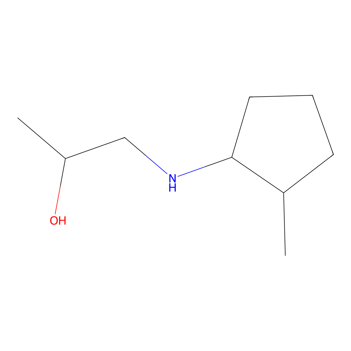 1-[(2-Methylcyclopentyl)amino]propan-2-ol molecular structure, CAS 1340449-54-8
