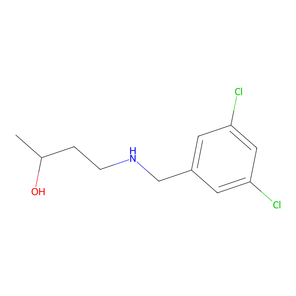 4-{[(3,5-Dichlorophenyl)methyl]amino}butan-2-ol molecular structure, CAS 1340452-69-8