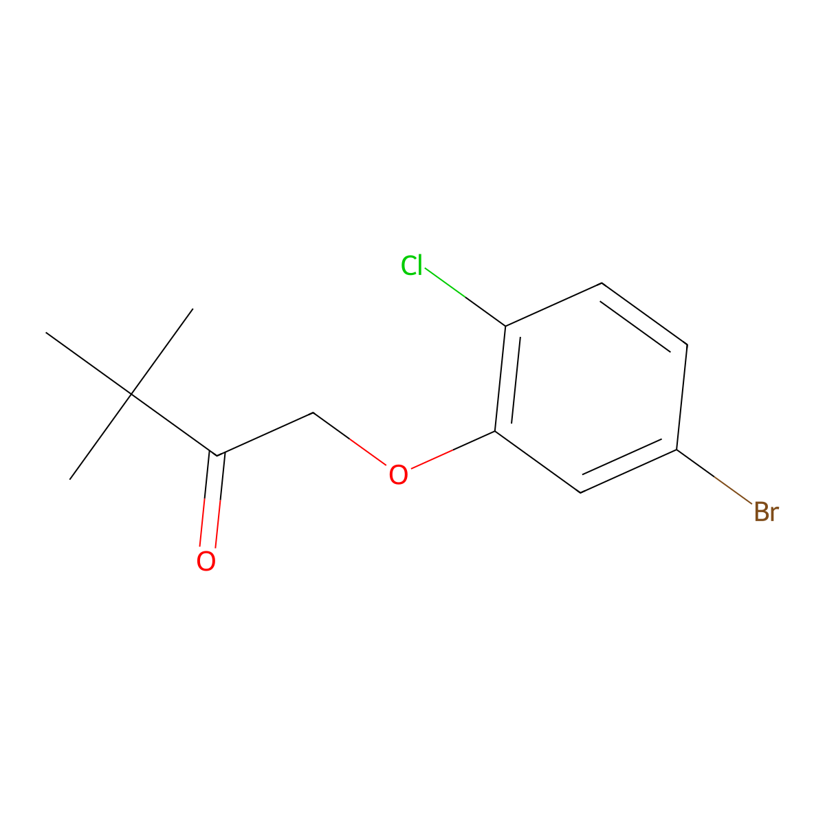 1-(5-Bromo-2-chlorophenoxy)-3,3-dimethylbutan-2-one molecular structure, CAS 1340452-71-2
