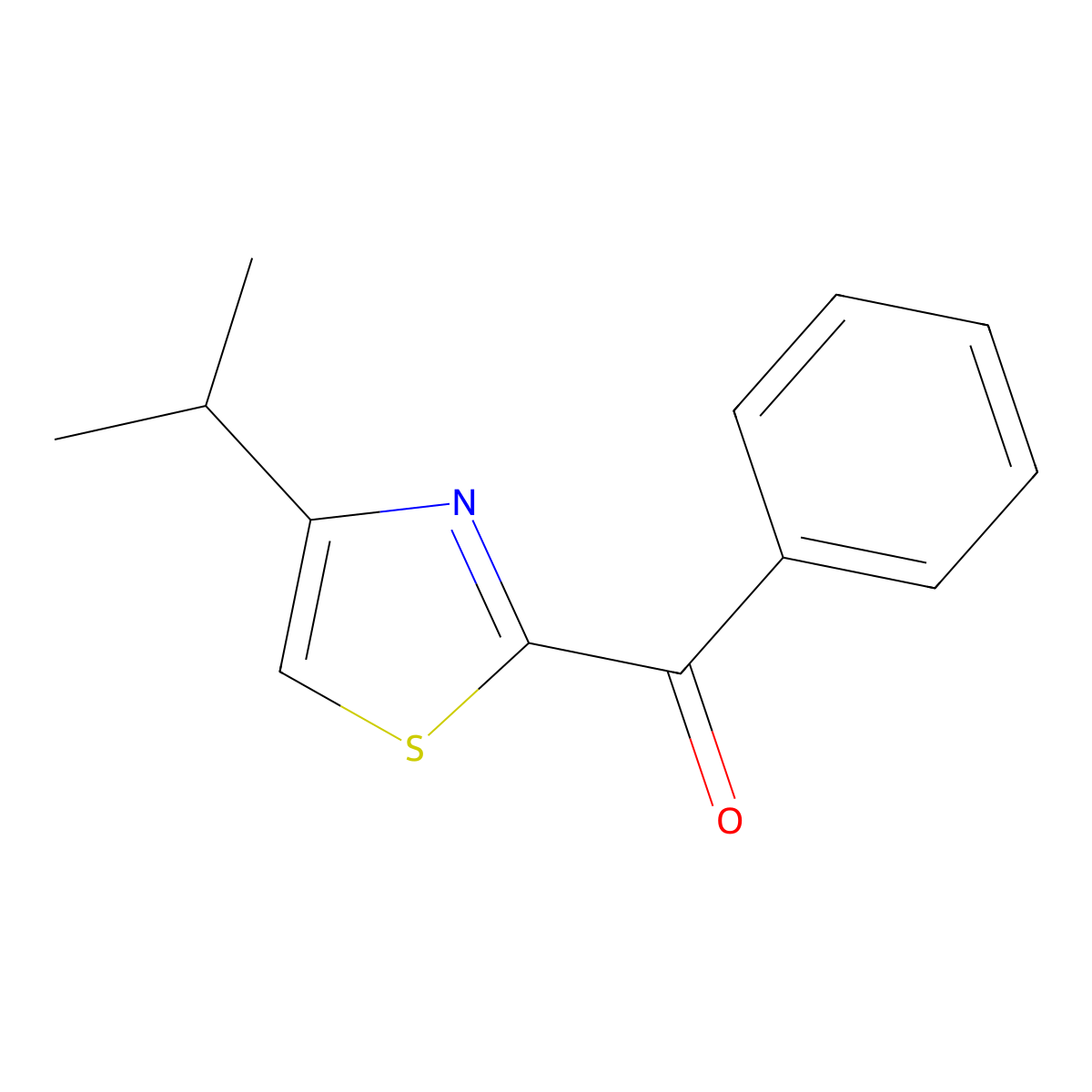 2-Benzoyl-4-(propan-2-yl)-1,3-thiazole molecular structure, CAS 1340453-00-0