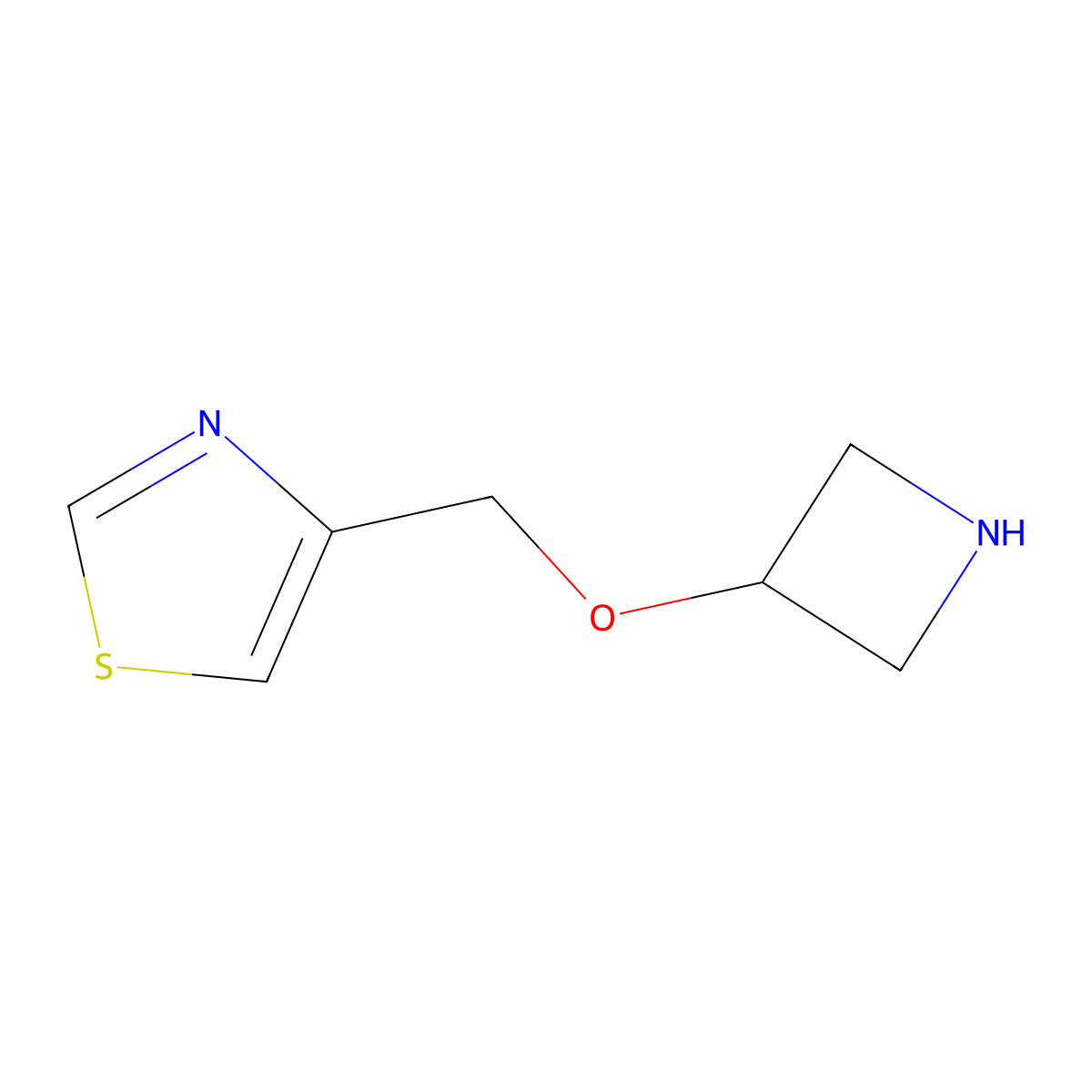 4-[(Azetidin-3-yloxy)methyl]-1,3-thiazole molecular structure, CAS 1340455-81-3