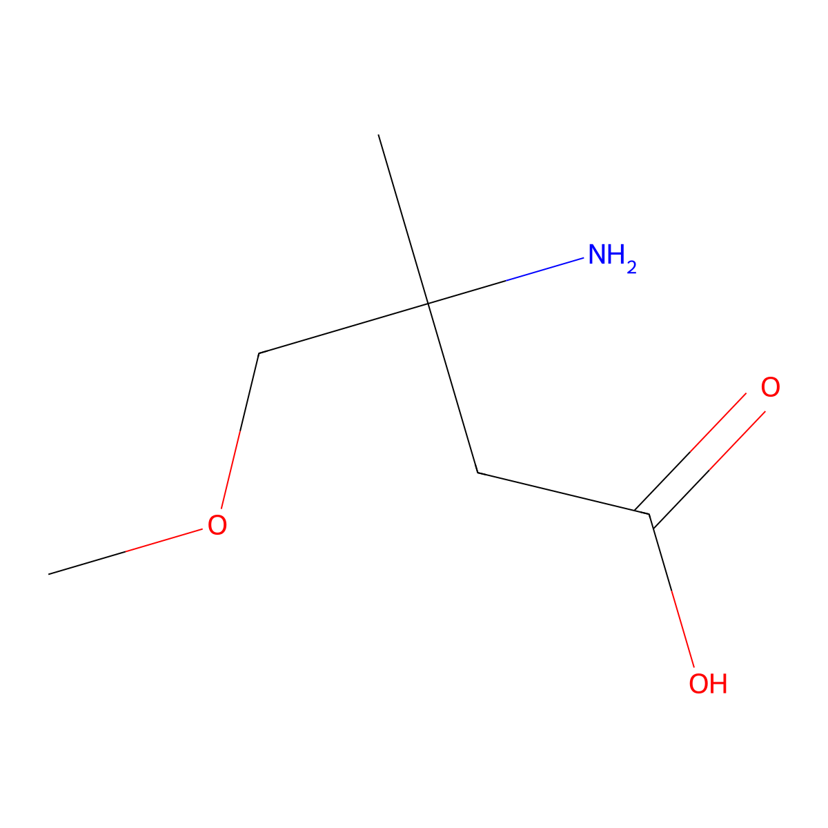 3-Amino-4-methoxy-3-methylbutanoic acid molecular structure, CAS 1340457-25-1
