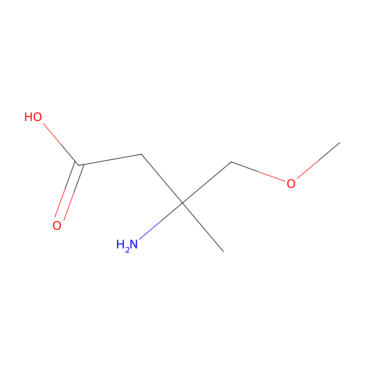 3-Amino-4-methoxy-3-methylbutanoic acid molecular structure, CAS 1340457-25-1