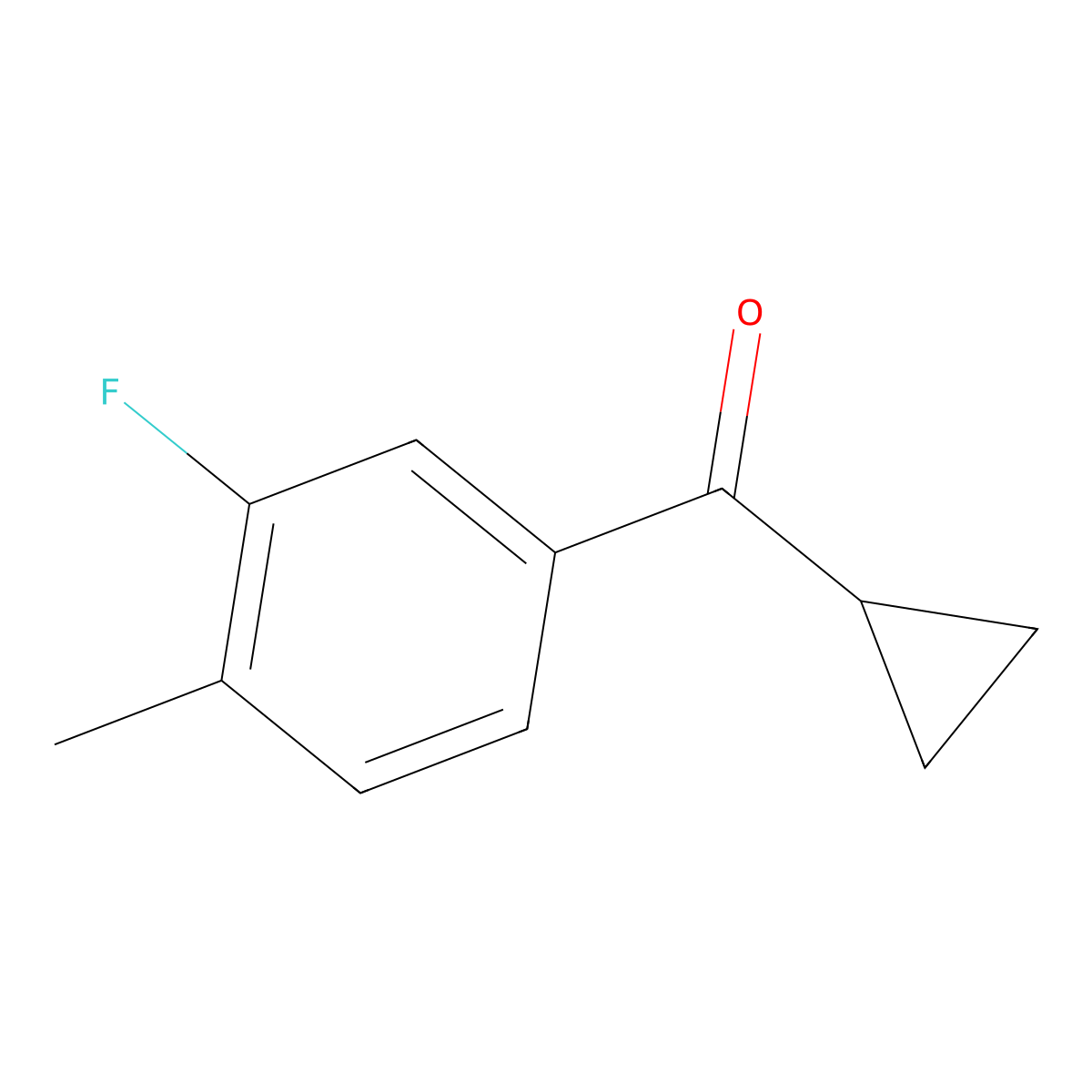 Methanone, cyclopropyl(3-fluoro-4-methylphenyl)- molecular structure, CAS 1340458-07-2