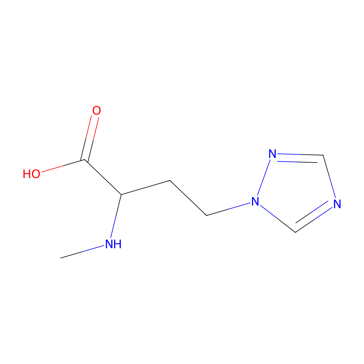 2-(Methylamino)-4-(1h-1,2,4-triazol-1-yl)butanoic acid molecular structure, CAS 1340458-83-4
