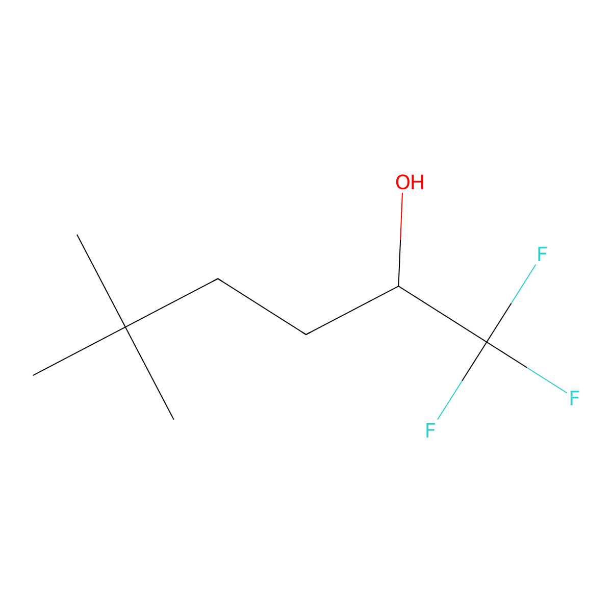 1,1,1-Trifluoro-5,5-dimethylhexan-2-ol molecular structure, CAS 1340459-51-9