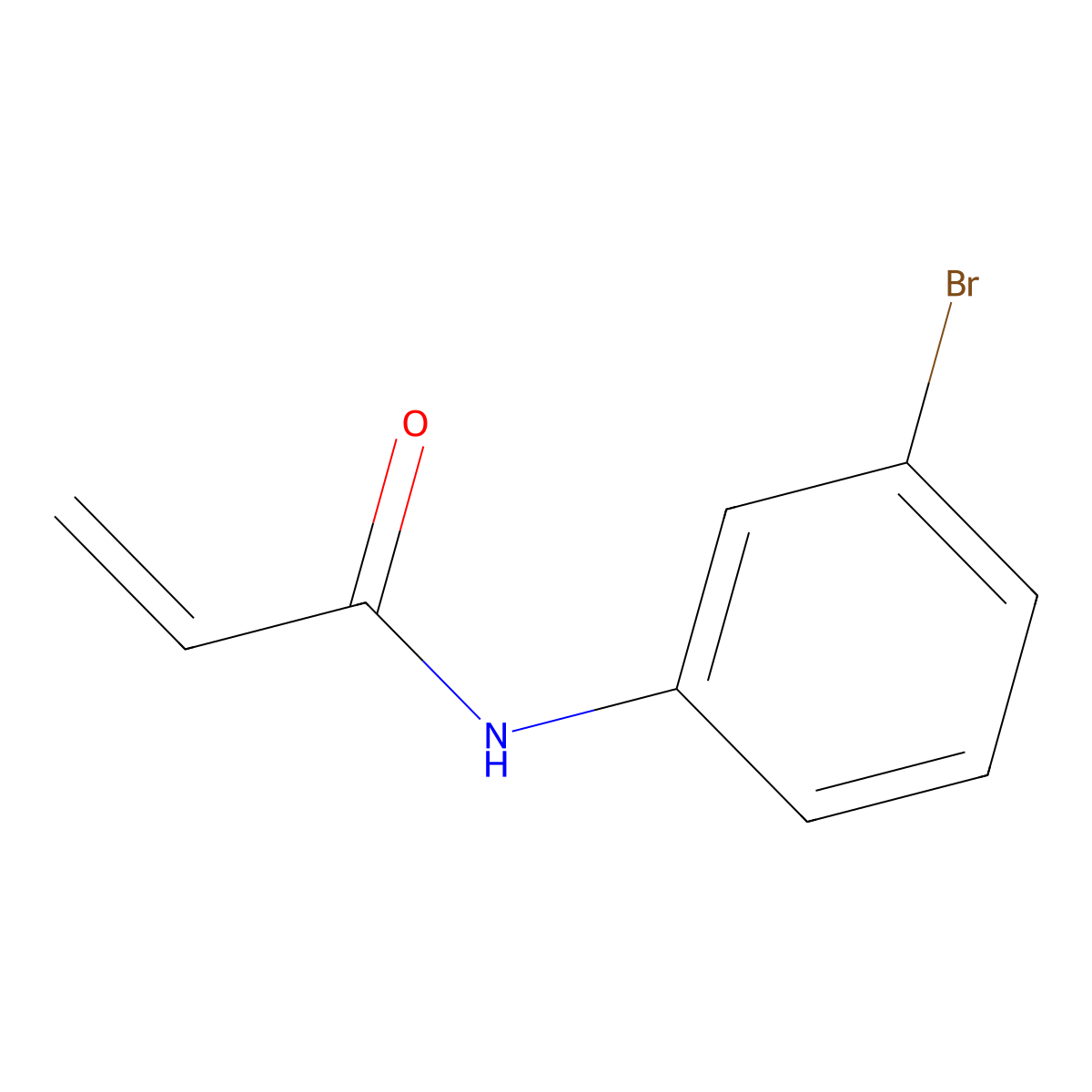 N-(3-bromophenyl)prop-2-enamide molecular structure, CAS 134046-67-6