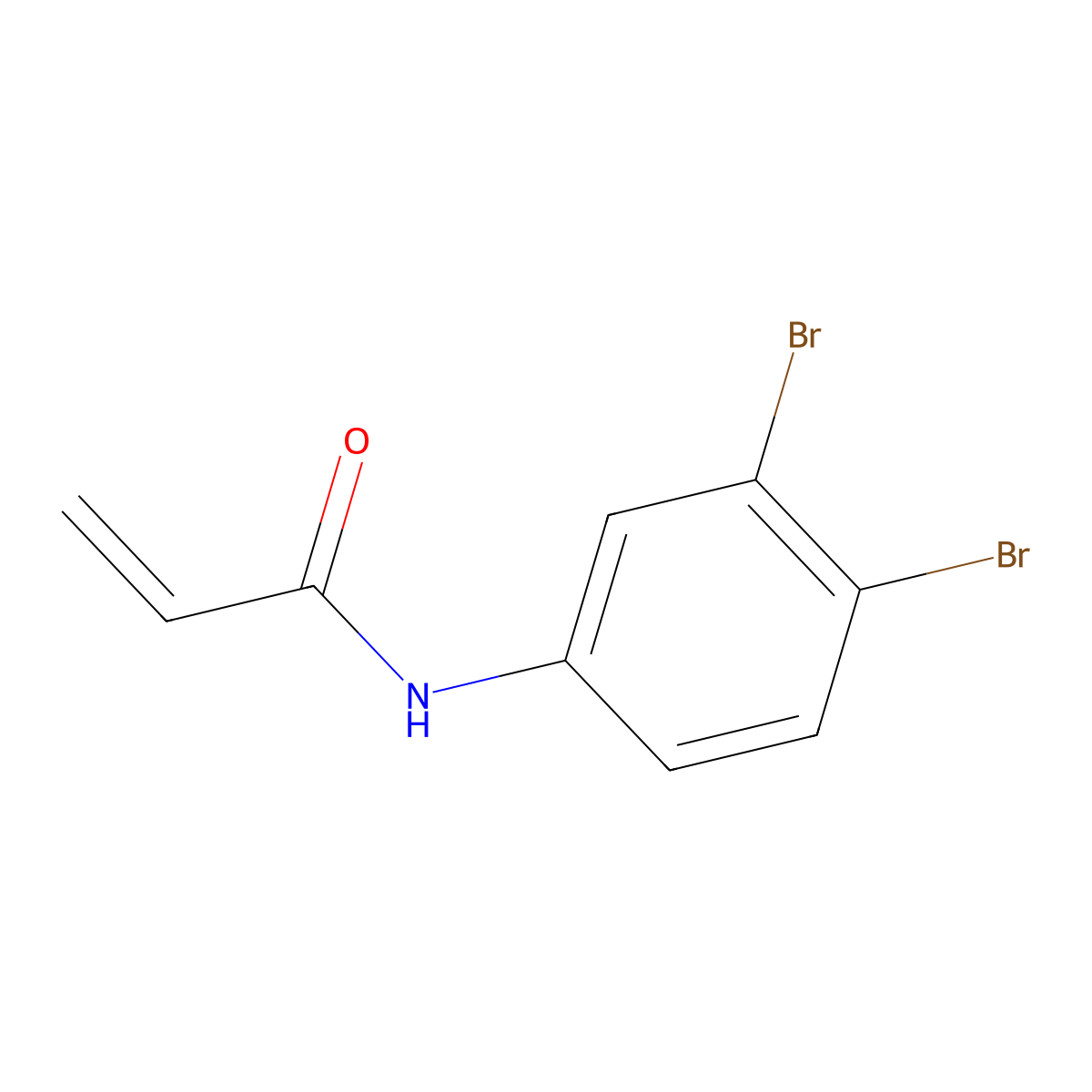 N-(3,4-Dibromophenyl)-2-propenamide molecular structure, CAS 134046-68-7