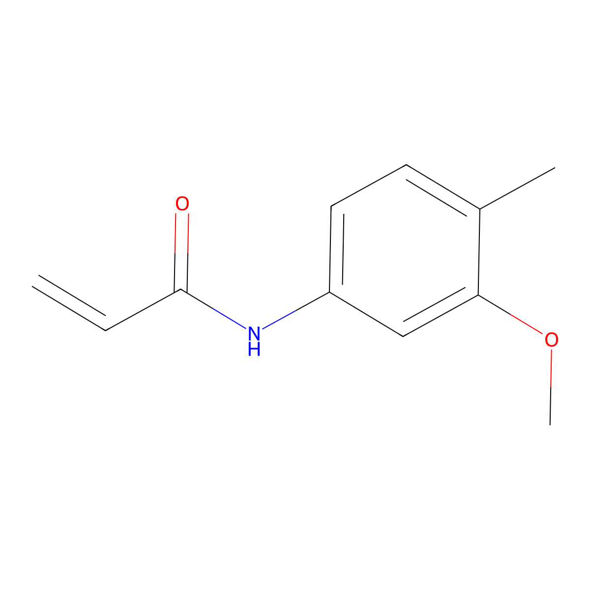 N-(3-methoxy-4-methylphenyl)prop-2-enamide molecular structure, CAS 134046-74-5