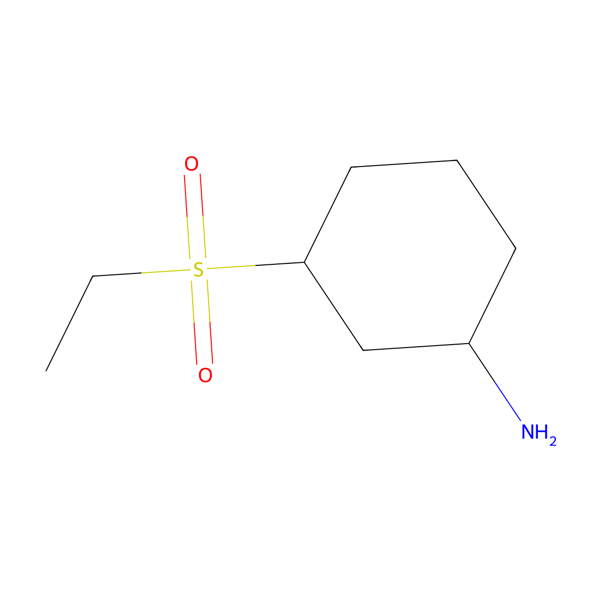 3-(Ethanesulfonyl)cyclohexan-1-amine molecular structure, CAS 1340463-40-2