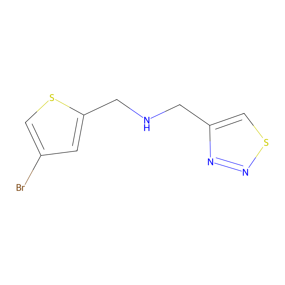 [(4-Bromothiophen-2-yl)methyl][(1,2,3-thiadiazol-4-yl)methyl]amine molecular structure, CAS 1340465-94-2