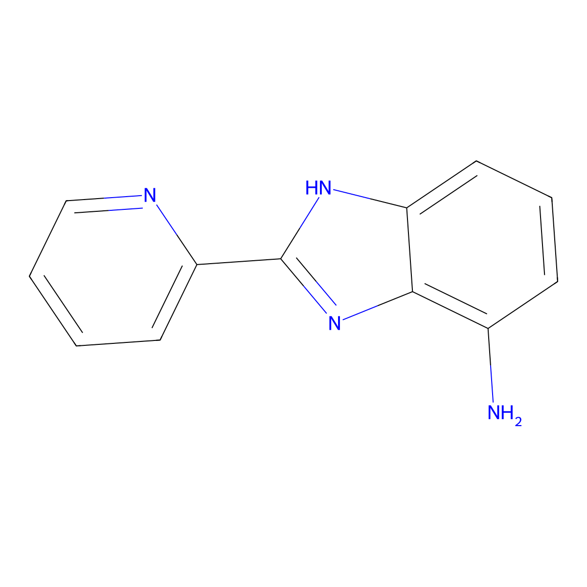 2-(Pyridin-2-yl)-1H-1,3-benzodiazol-7-amine molecular structure, CAS 1340466-98-9