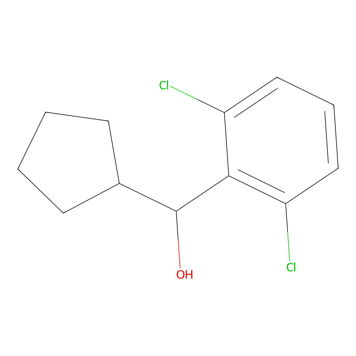 2,6-Dichloro-alpha-cyclopentylbenZenemethanol molecular structure, CAS 1340469-30-8