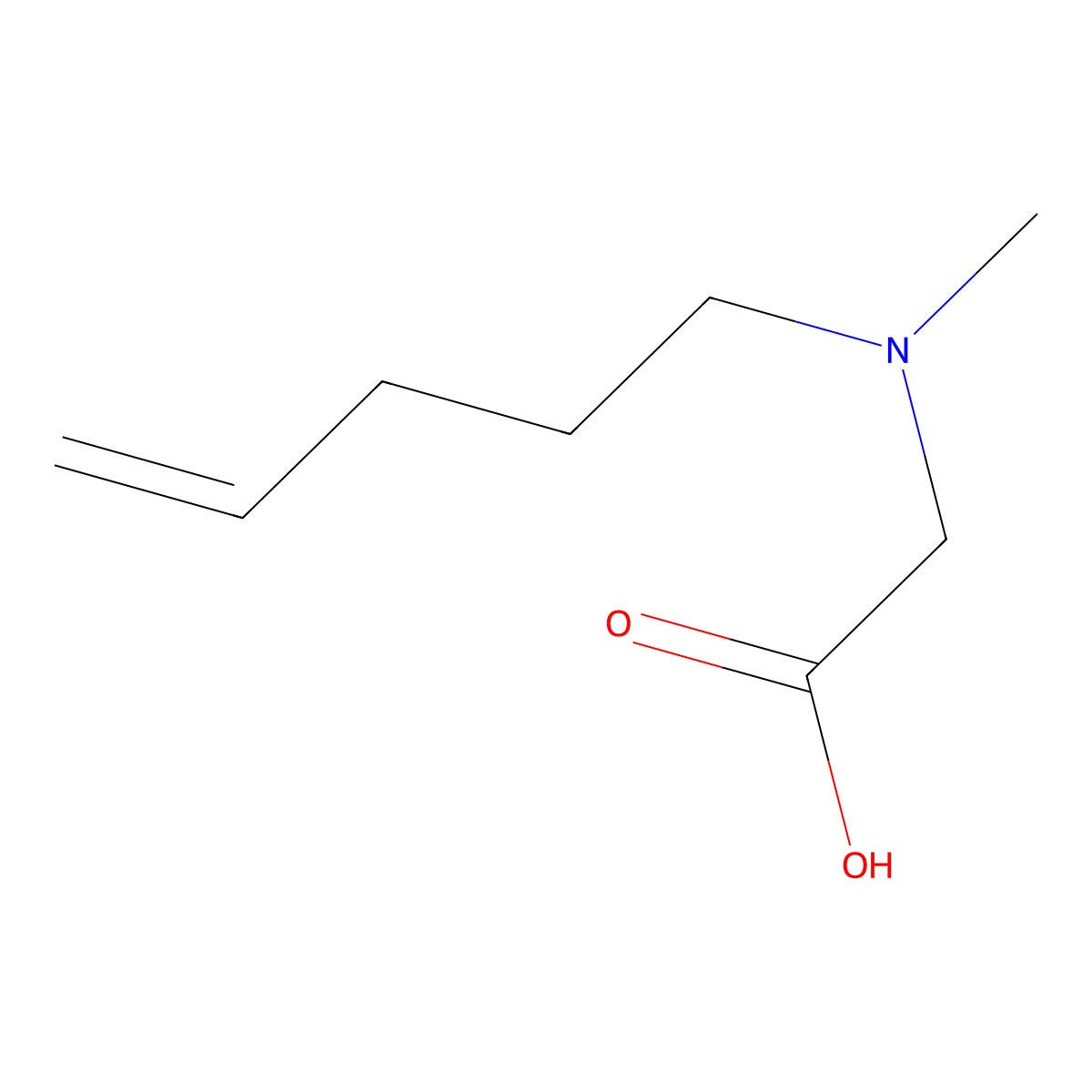 n-Methyl-n-(pent-4-en-1-yl)glycine molecular structure, CAS 1340469-92-2