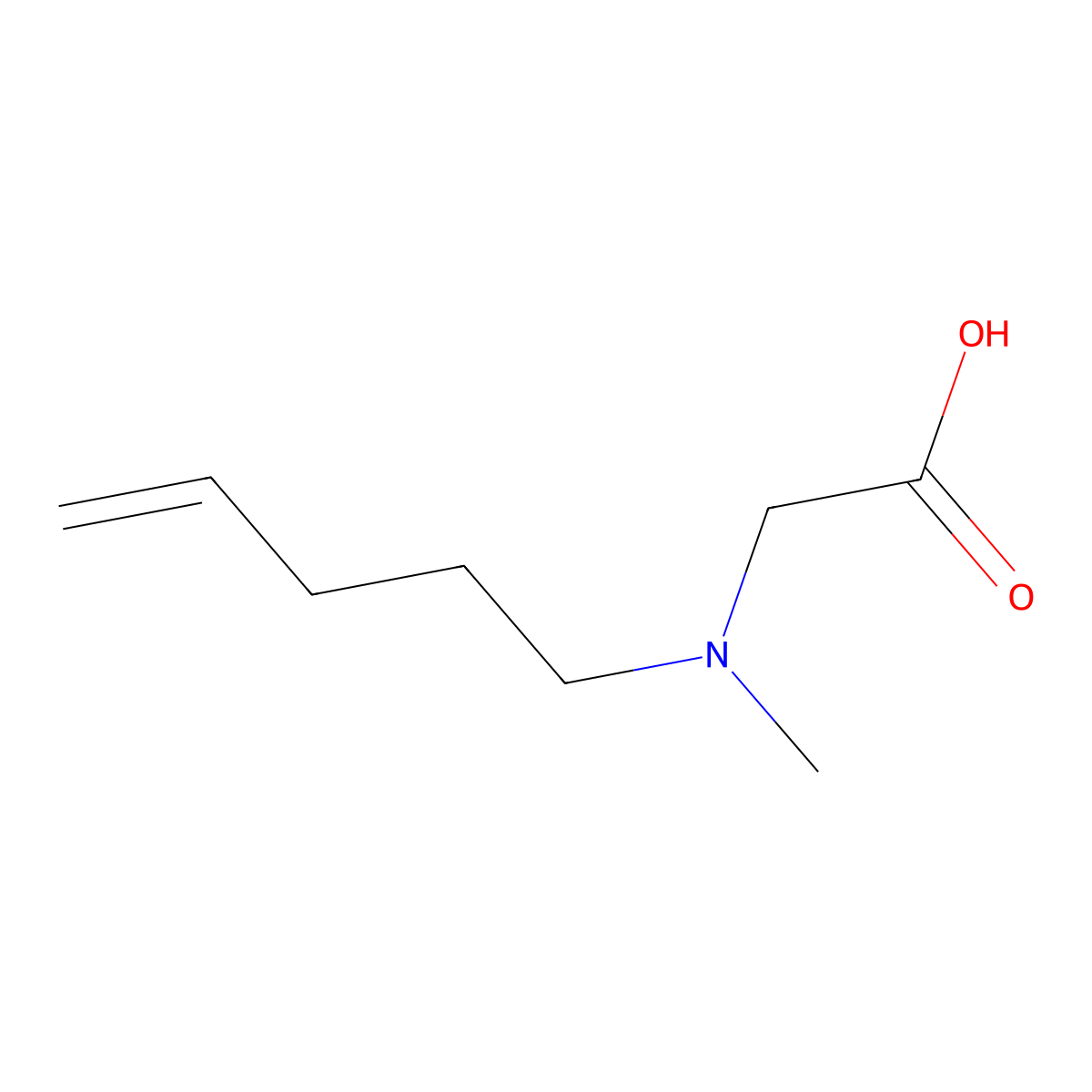 n-Methyl-n-(pent-4-en-1-yl)glycine molecular structure, CAS 1340469-92-2
