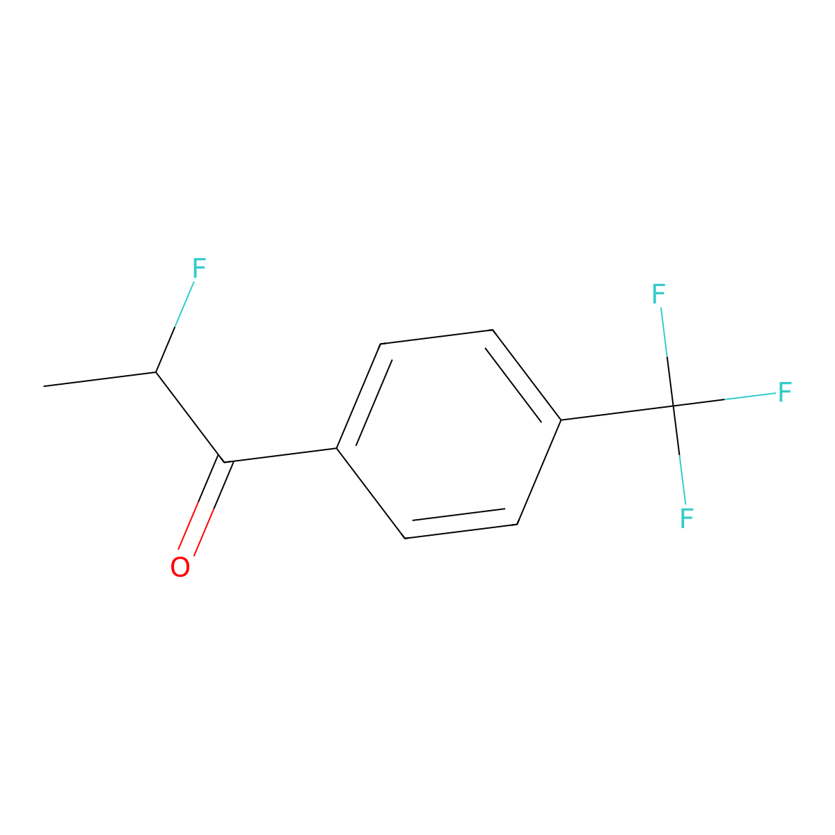 1-Propanone, 2-fluoro-1-[4-(trifluoromethyl)phenyl]- molecular structure, CAS 1340481-58-4