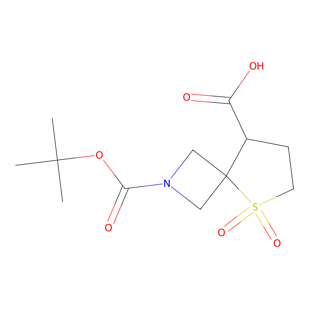 2-(Tert-butoxycarbonyl)-5-thia-2-azaspiro[3.4]octane-8-carboxylic acid 5,5-dioxide molecular structure, CAS 1340481-81-3