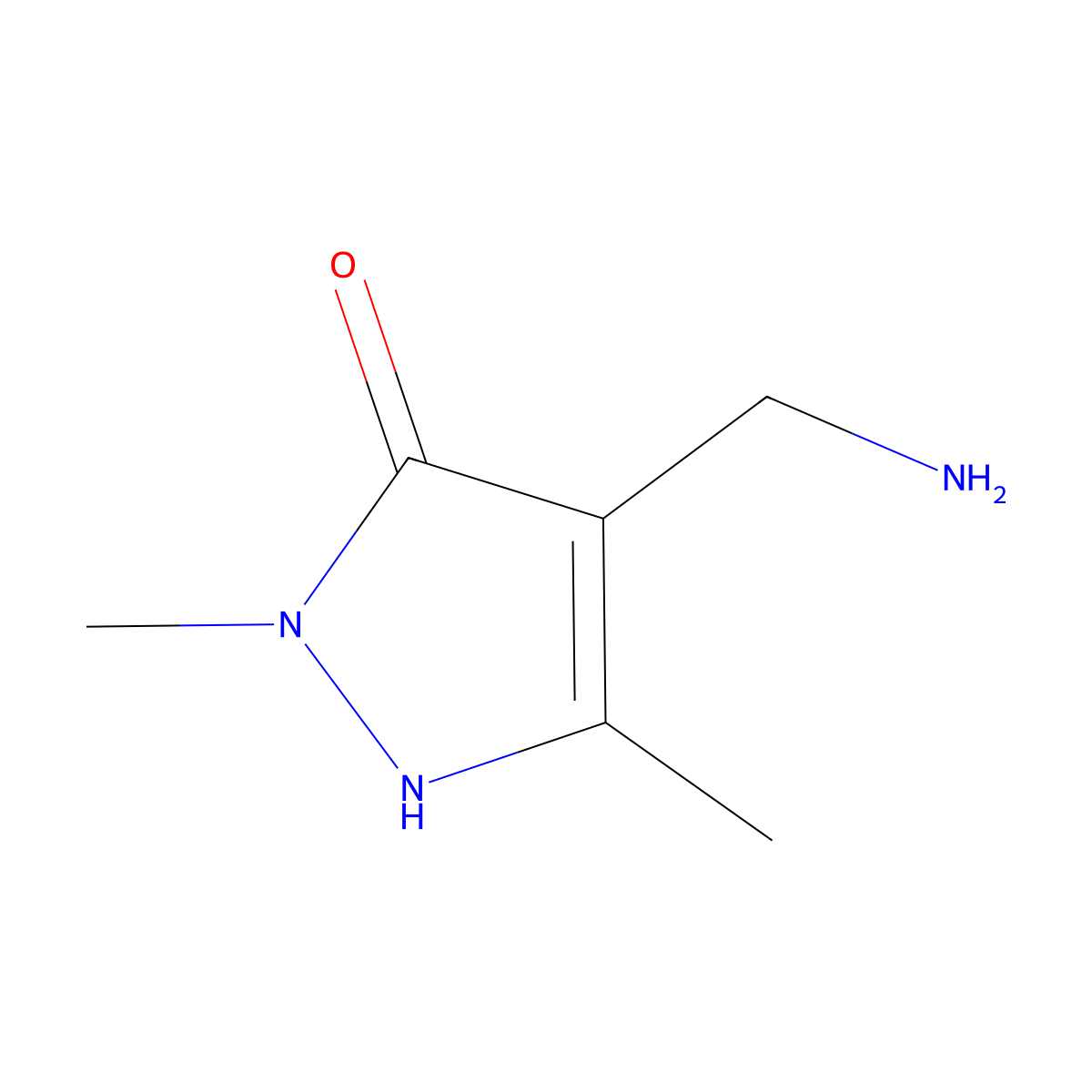 4-(aminomethyl)-1,3-dimethyl-1H-pyrazol-5-ol molecular structure, CAS 1340484-73-2