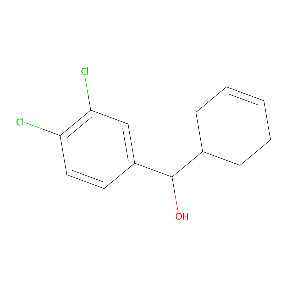 3,4-Dichloro-alpha-3-cyclohexen-1-ylbenZenemethanol molecular structure, CAS 1340485-60-0