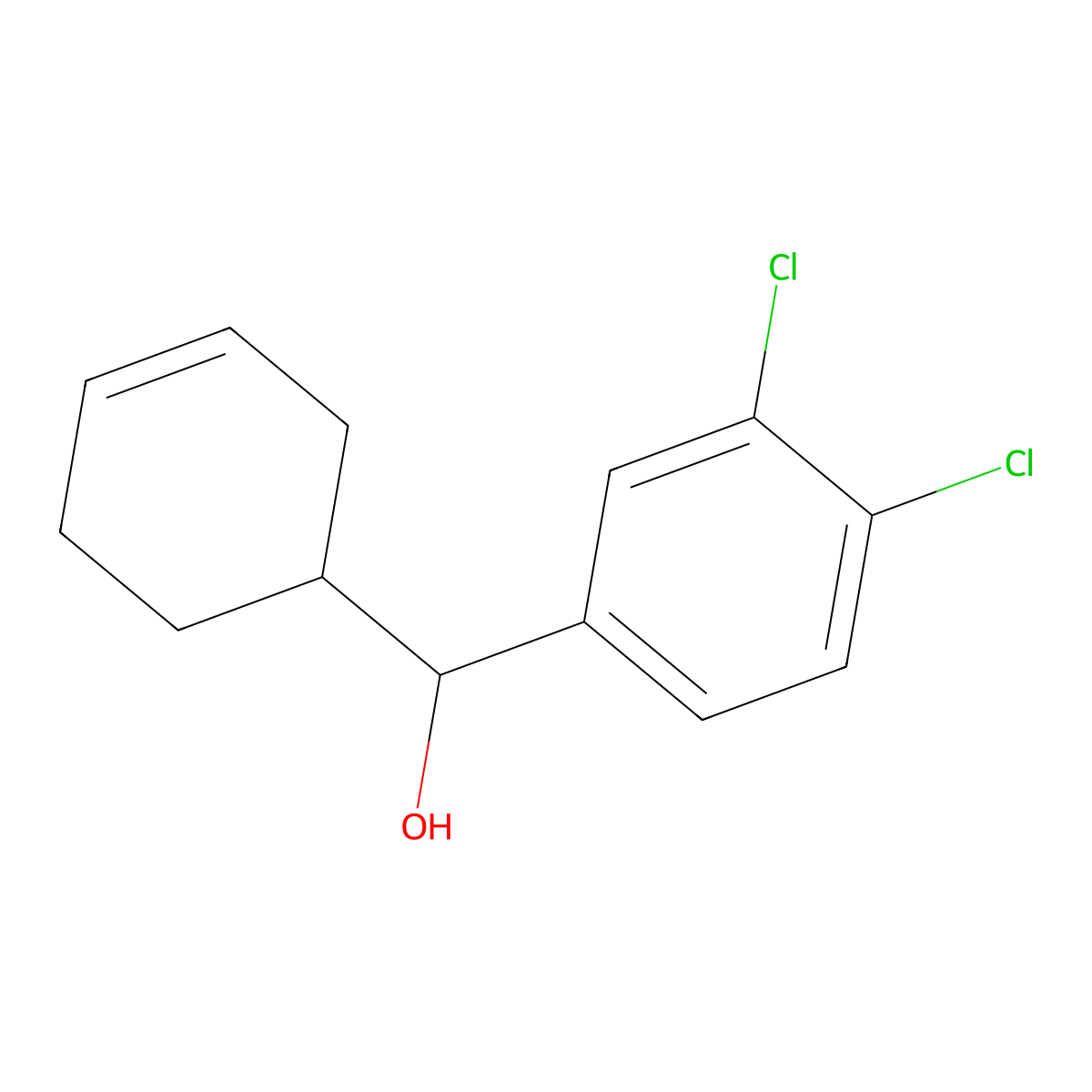 3,4-Dichloro-alpha-3-cyclohexen-1-ylbenZenemethanol molecular structure, CAS 1340485-60-0