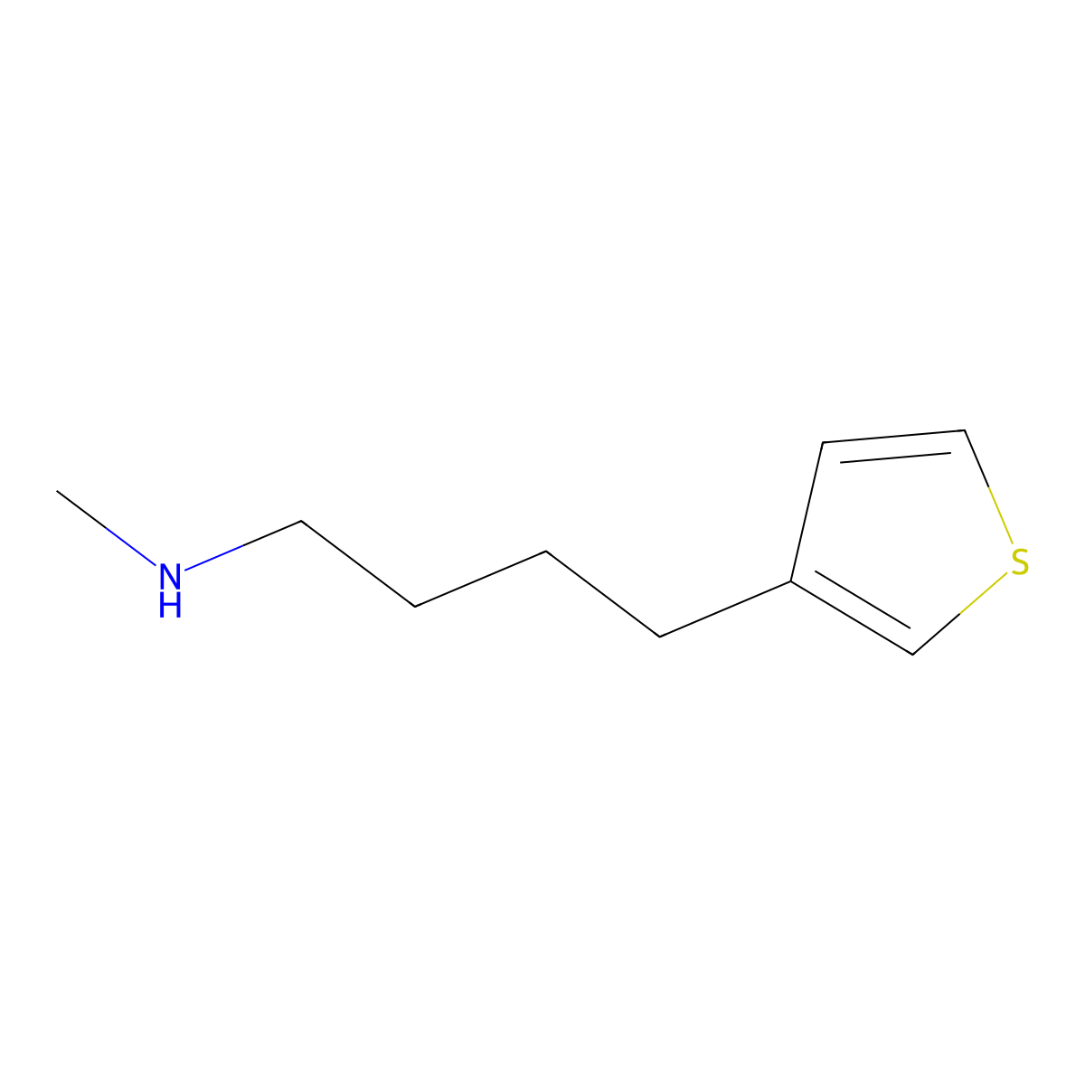n-Methyl-4-(thiophen-3-yl)butan-1-amine molecular structure, CAS 1340485-93-9