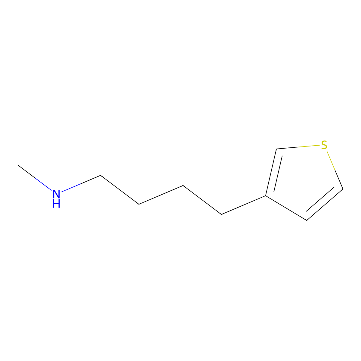 n-Methyl-4-(thiophen-3-yl)butan-1-amine molecular structure, CAS 1340485-93-9