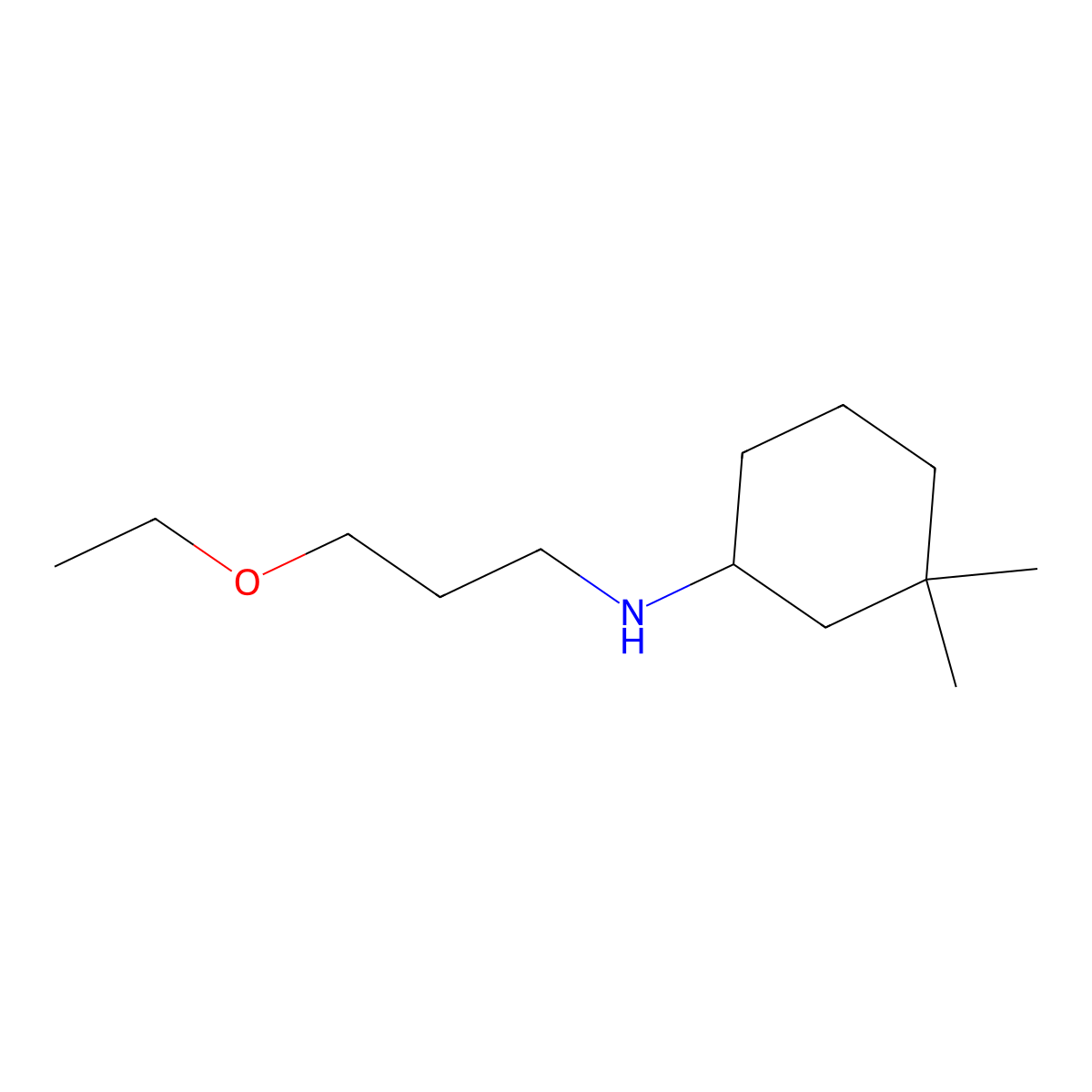 N-(3-ethoxypropyl)-3,3-dimethylcyclohexan-1-amine molecular structure, CAS 1340486-57-8