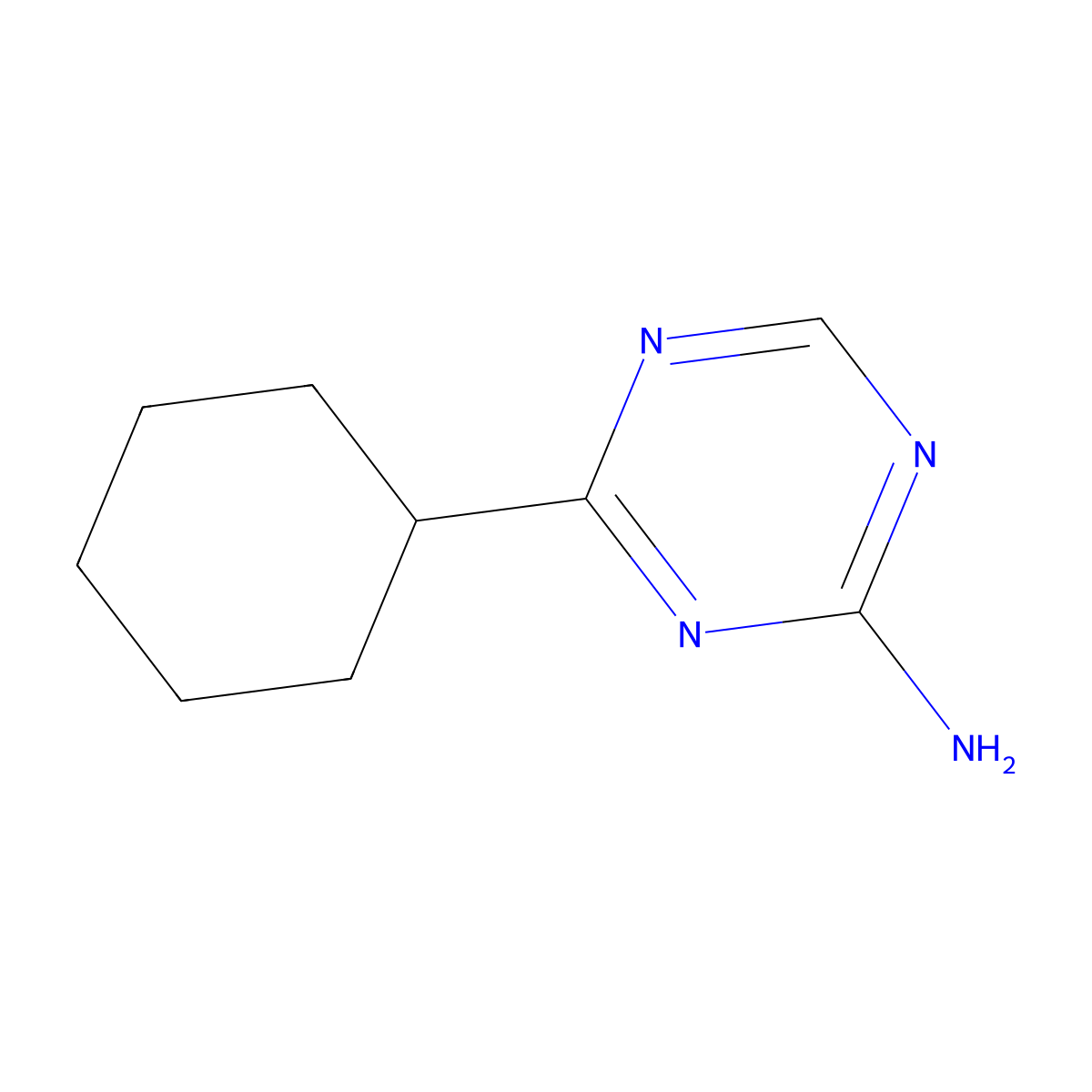 4-(Cyclohexyl)-1,3,5-triazin-2-amine molecular structure, CAS 1340492-50-3
