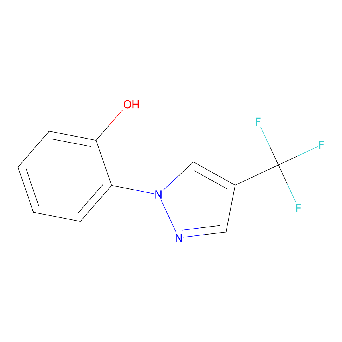 2-[4-(Trifluoromethyl)-1h-pyrazol-1-yl]phenol molecular structure, CAS 1340495-19-3