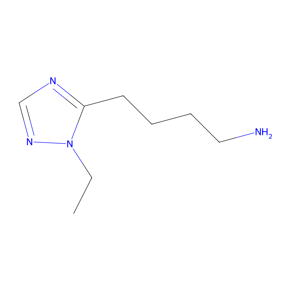 4-(1-Ethyl-1h-1,2,4-triazol-5-yl)butan-1-amine molecular structure, CAS 1340496-07-2