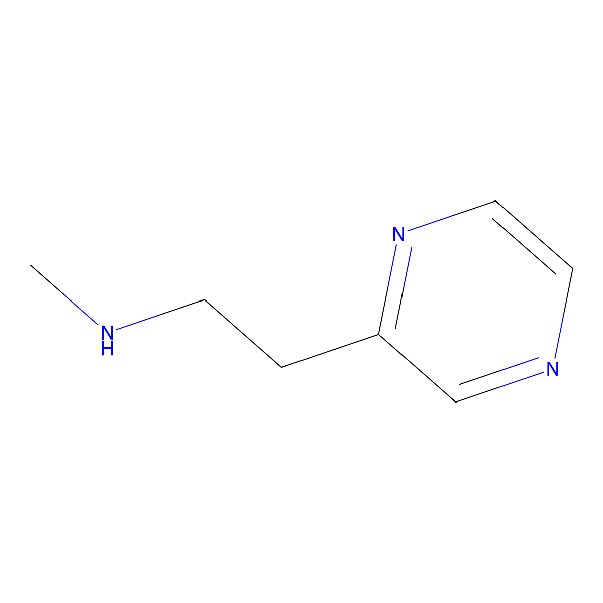 Methyl(2-(pyrazin-2-yl)ethyl)amine molecular structure, CAS 1340498-41-0