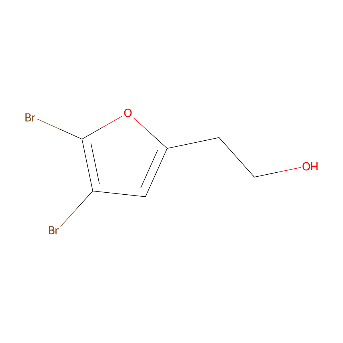 2-(4,5-Dibromofuran-2-yl)ethan-1-ol molecular structure, CAS 1340499-33-3