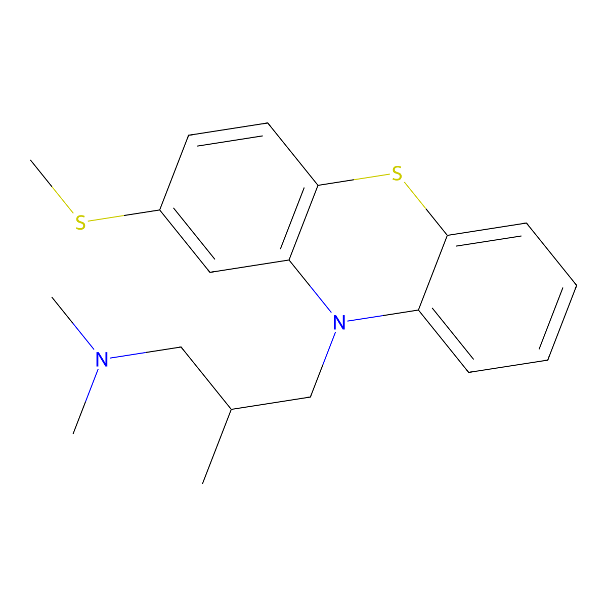 Methiomeprazine molecular structure, CAS 13405-77-1