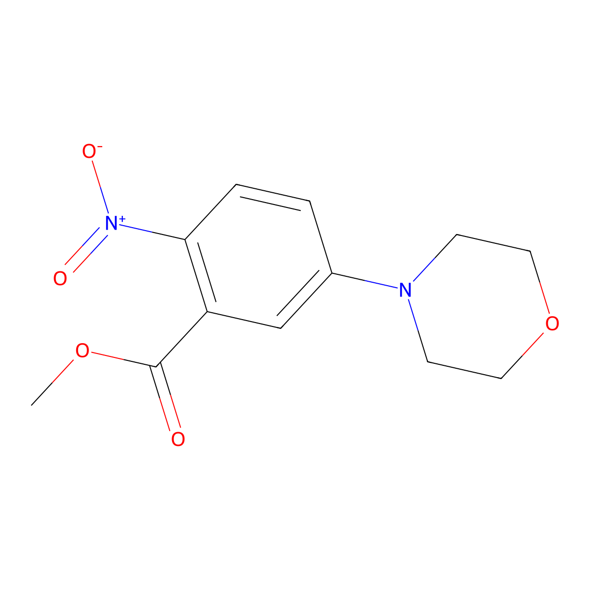 Methyl 5-morpholino-2-nitrobenzoate molecular structure, CAS 134050-75-2