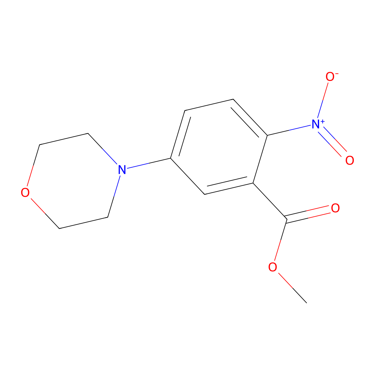 Methyl 5-morpholino-2-nitrobenzoate molecular structure, CAS 134050-75-2