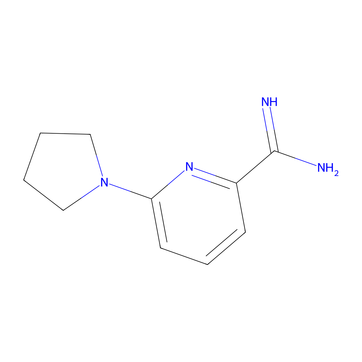 6-(Pyrrolidin-1-yl)pyridine-2-carboximidamide molecular structure, CAS 1340500-59-5