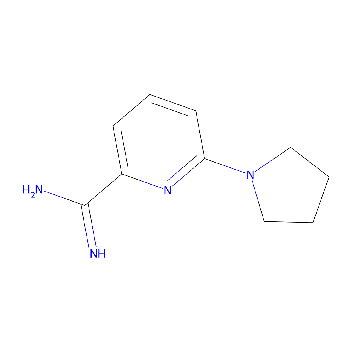 6-(Pyrrolidin-1-yl)pyridine-2-carboximidamide molecular structure, CAS 1340500-59-5