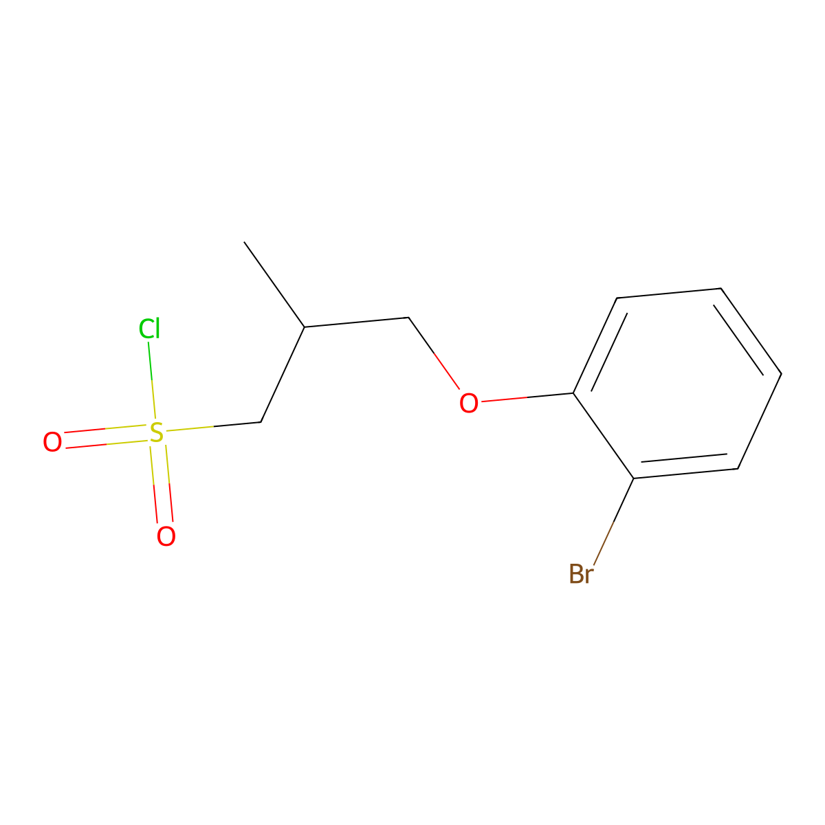 3-(2-Bromophenoxy)-2-methylpropane-1-sulfonyl chloride molecular structure, CAS 1340502-20-6