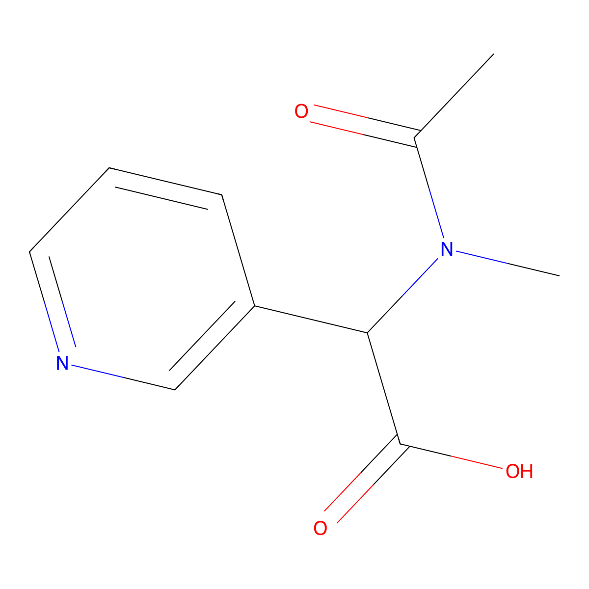 2-(N-methylacetamido)-2-(pyridin-3-yl)acetic acid molecular structure, CAS 1340503-31-2