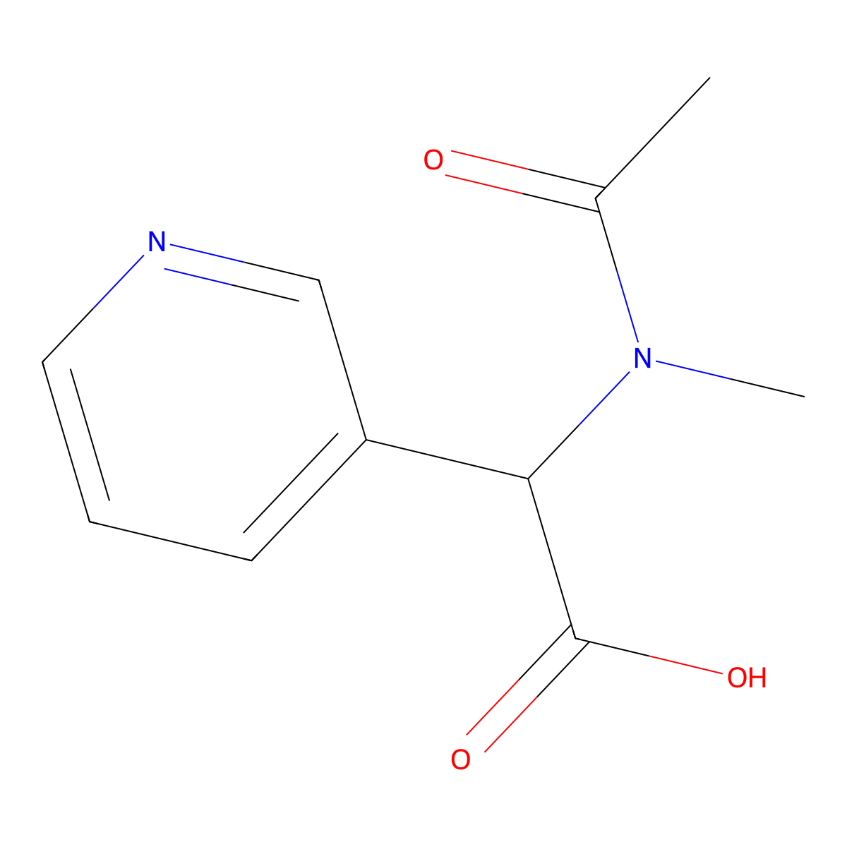 2-(N-methylacetamido)-2-(pyridin-3-yl)acetic acid molecular structure, CAS 1340503-31-2