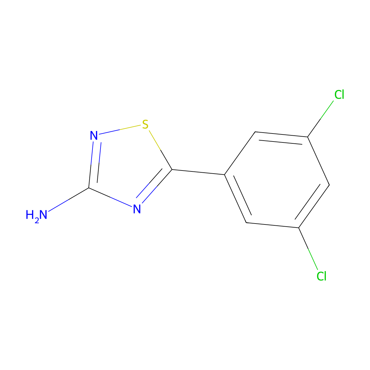 5-(3,5-Dichlorophenyl)-1,2,4-thiadiazol-3-amine molecular structure, CAS 1340505-65-8