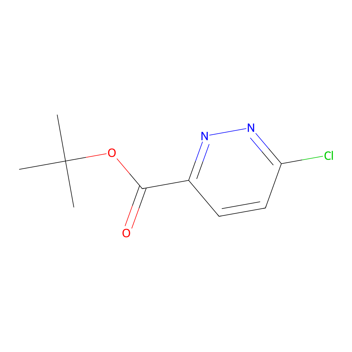 Tert-butyl 6-chloropyridazine-3-carboxylate molecular structure, CAS 1340506-55-9
