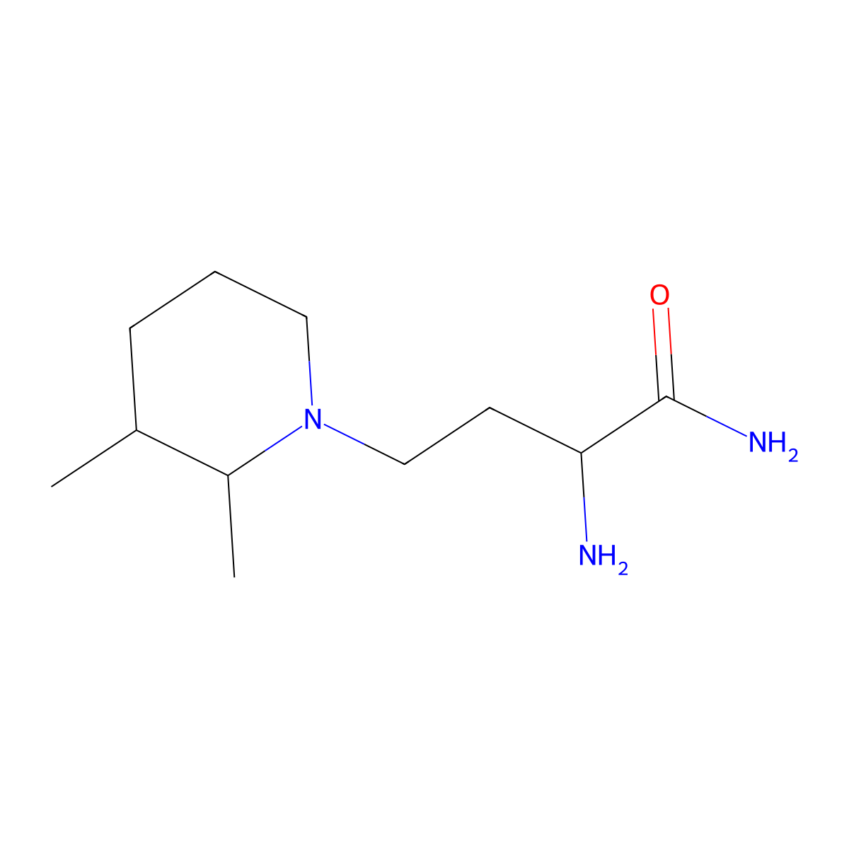 2-Amino-4-(2,3-dimethylpiperidin-1-yl)butanamide molecular structure, CAS 1340506-74-2