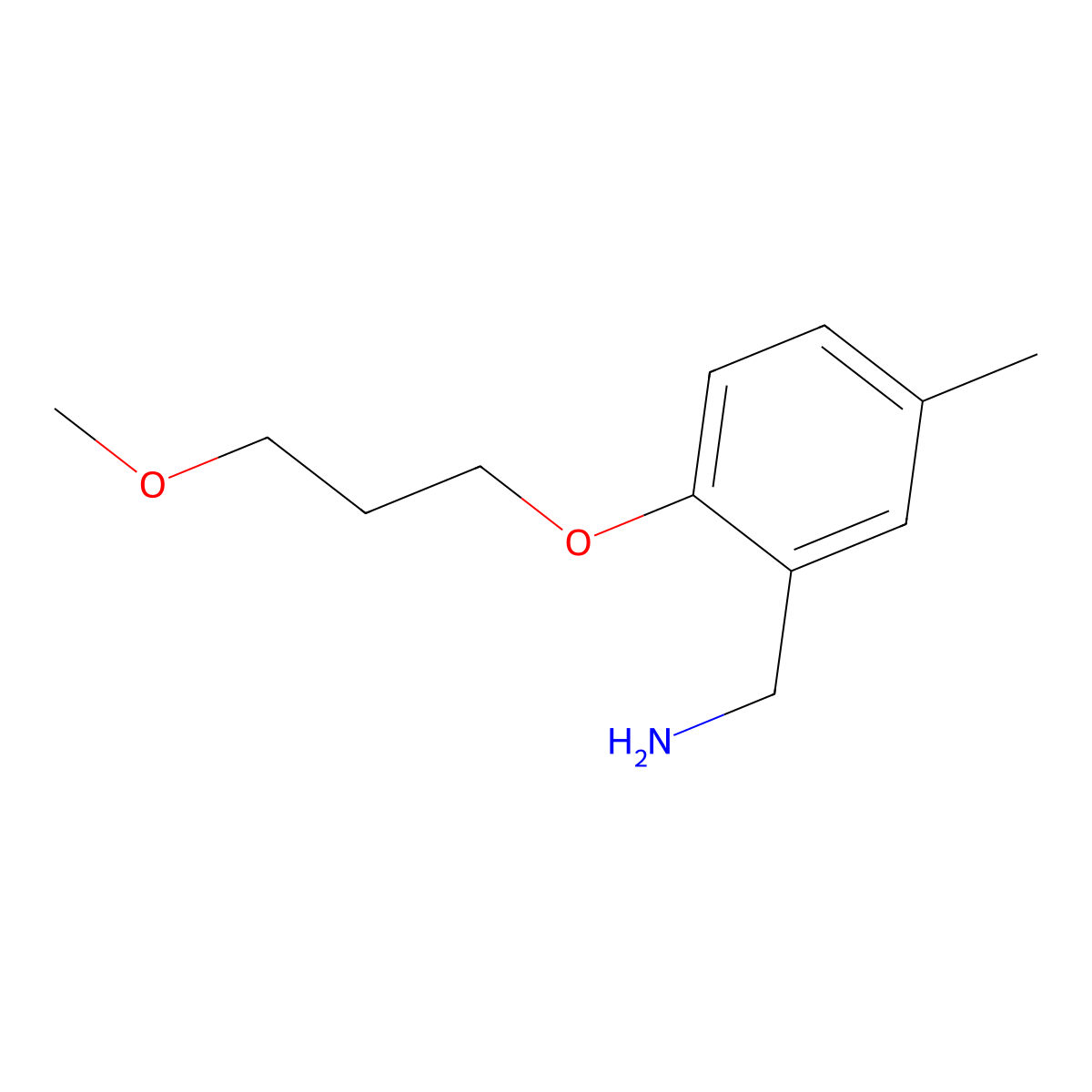 2-(3-Methoxypropoxy)-5-methyl-benzylamine molecular structure, CAS 1340507-06-3