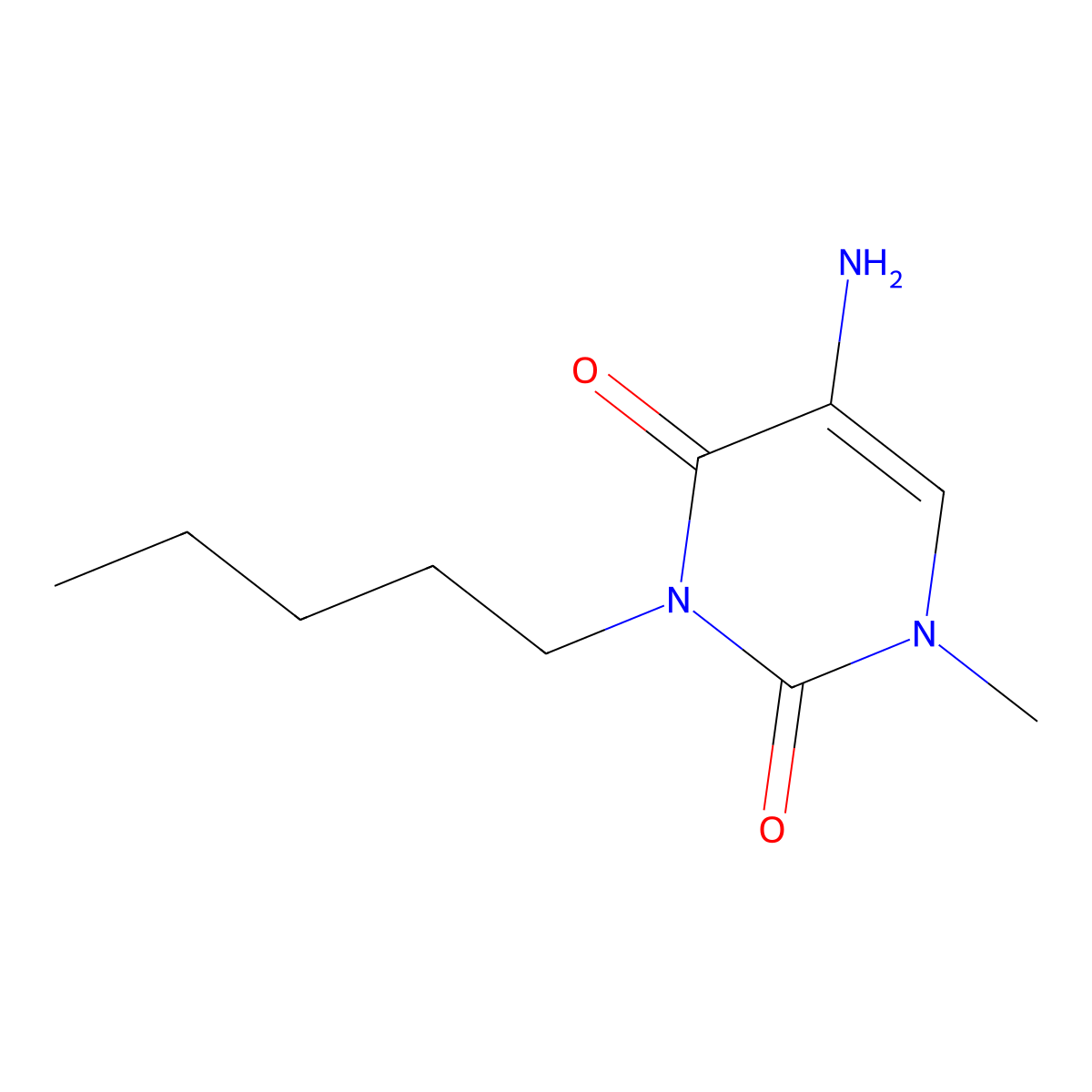 5-Amino-1-methyl-3-pentylpyrimidine-2,4(1h,3h)-dione molecular structure, CAS 1340508-31-7