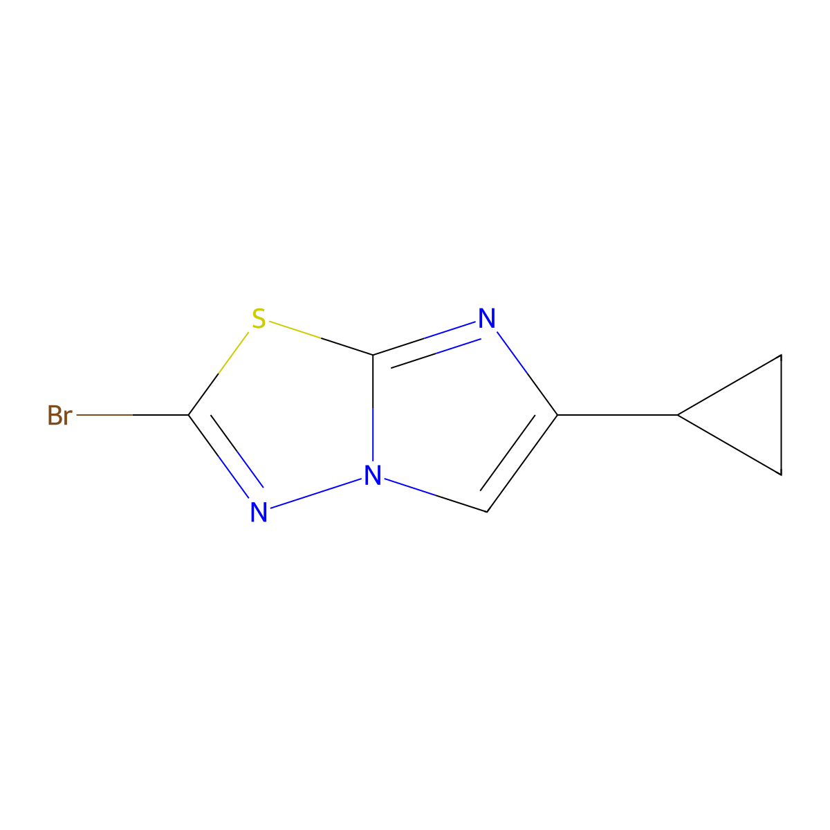 2-Bromo-6-cyclopropylimidazo[2,1-b][1,3,4]thiadiazole molecular structure, CAS 1340508-74-8